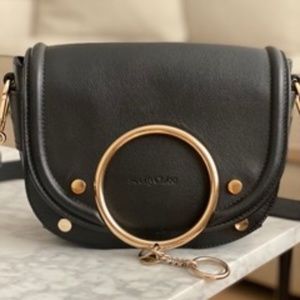 SEE BY CHLOÉ Mara embellished leather shoulder/cross-body bag